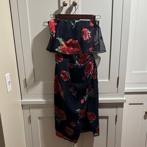 Beautiful Lovers + Friends Navy Strapless Dress